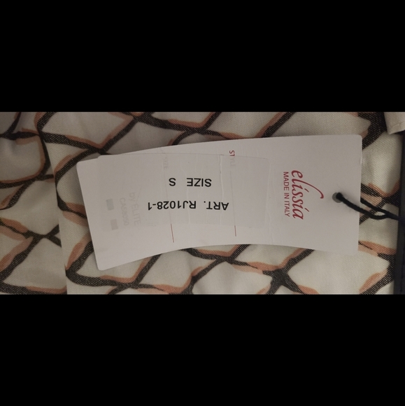 2 for 1💙 ELISSIA Women Pants White cream Brownish diamond with Black belt - Picture 8 of 10